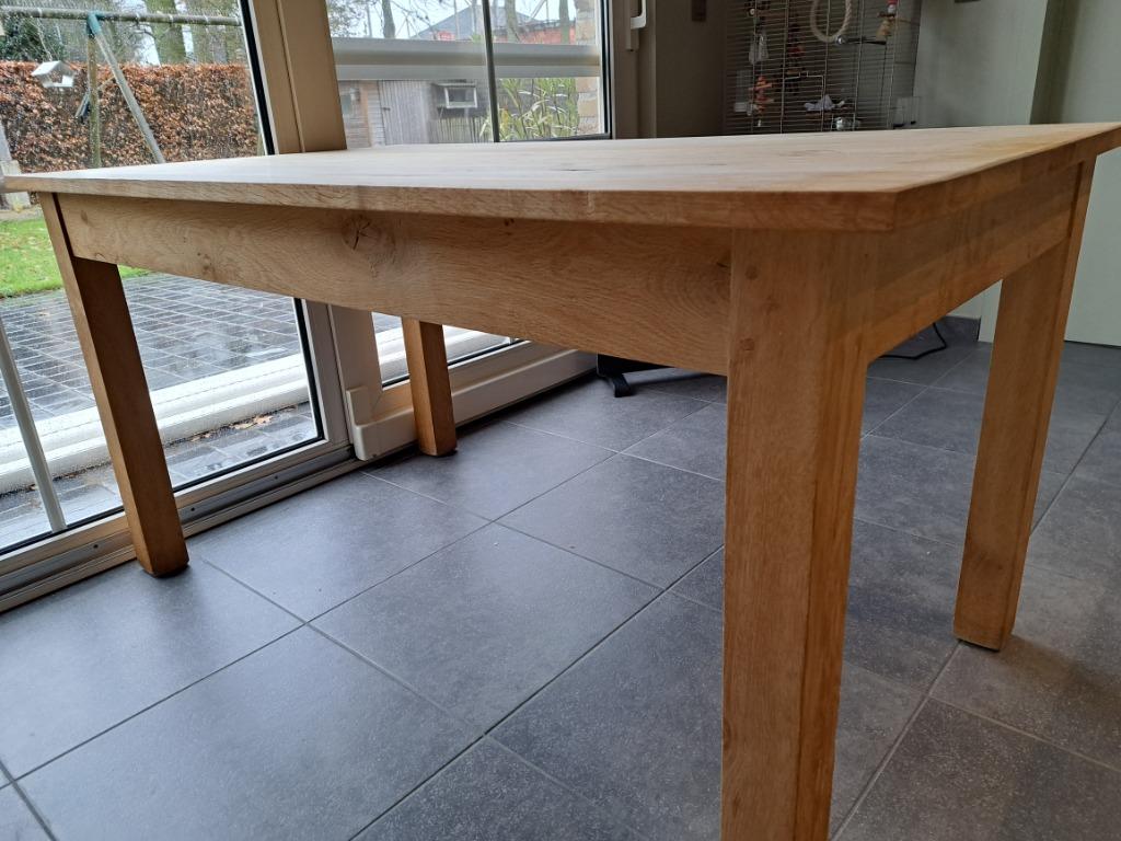 eiken tafel en stoelen, 100 à 150 cm, Cinq personnes ou plus, Landelijk, Enlèvement