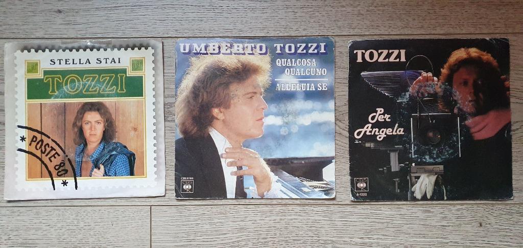 Lot de 3 vinyles Umberto Tozzi (7" - 45 tours), Ophalen of Verzenden