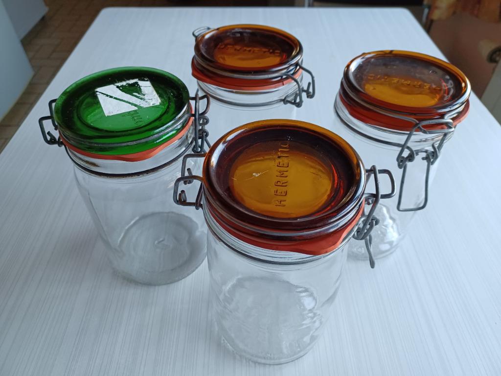 Bocaux hermétiques stérilisation (1 litre), Maison & Meubles, Enlèvement, Comme neuf, Verre, Récipient(s)