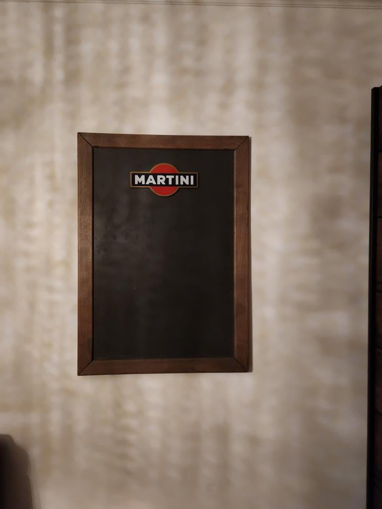Vintage Martini menubord, Ophalen of Verzenden, Zo goed als nieuw, Krijtbord