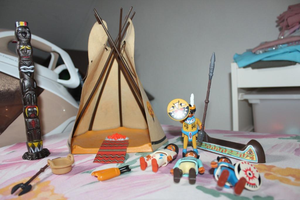 Lot playmobil - thème indien, Kinderen en Baby's, Speelgoed | Playmobil, Ophalen of Verzenden, Gebruikt