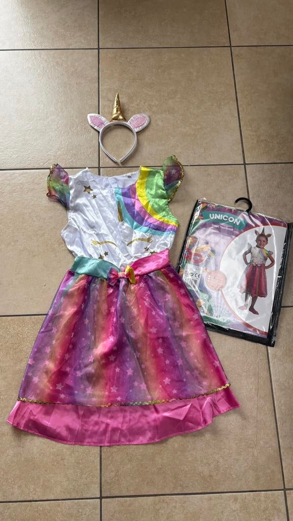 Unicorn verkleedset maat 10-12 jaar, Ophalen of Verzenden, Zo goed als nieuw