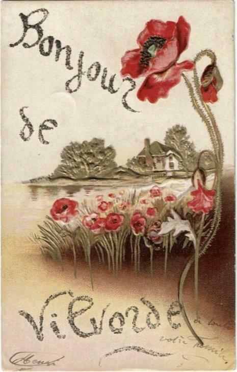 Vilvoorde Fantasiekaart Bonjour de Vilvorde 1907, Collections, Envoi, Utilisé, Gravure