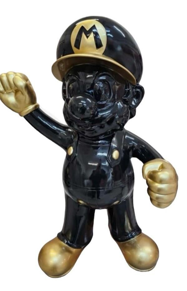 Mario 1m deco-hars in zwart en goud, Ophalen of Verzenden, Zo goed als nieuw