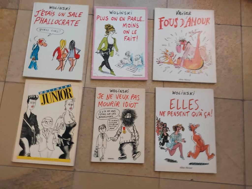 5 BDS Wolinski en Reiser, Boeken, Stripverhalen, Zo goed als nieuw, Meerdere stripboeken, Wolinski, Ophalen of Verzenden