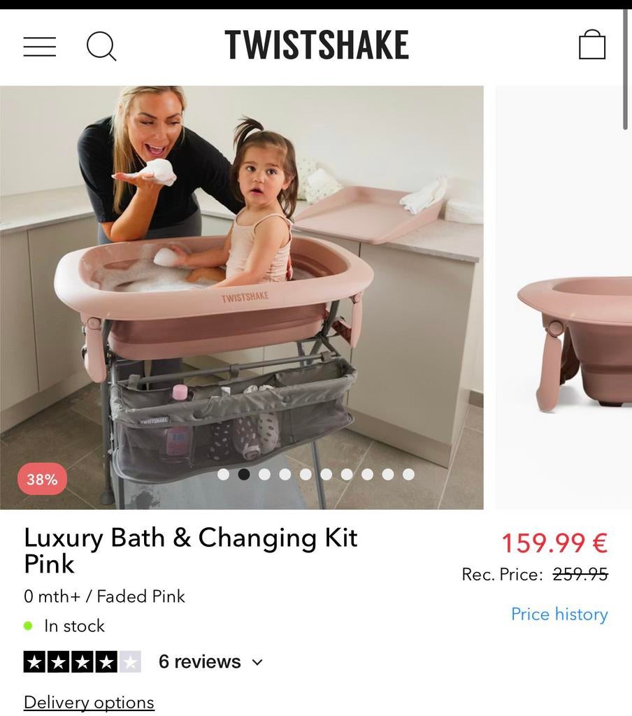 Twistshake bad 3 functies ! Ideal, Ophalen, Zo goed als nieuw