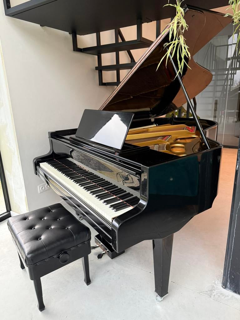 Estonia Model 190 vleugelpiano, Muziek en Instrumenten, Piano's, Gebruikt, Piano, Zwart, Ophalen