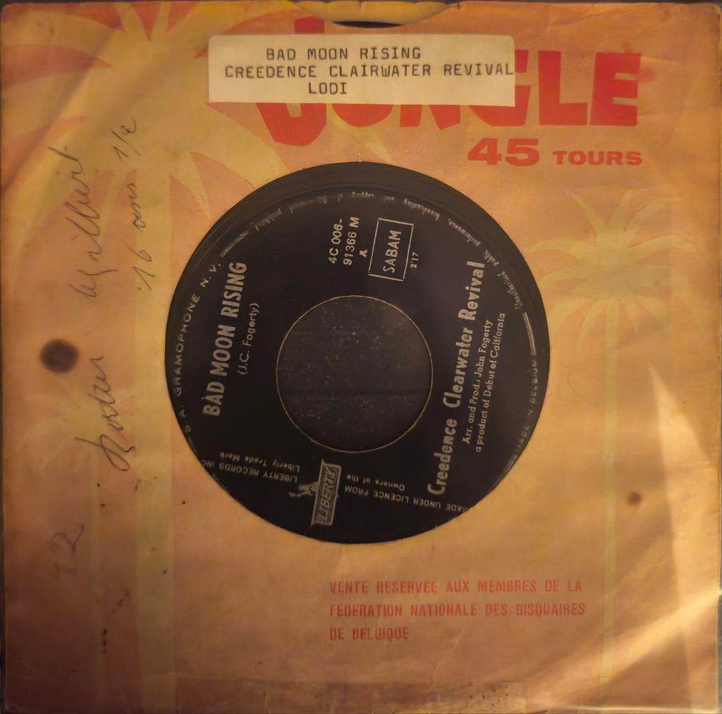 45T CCR - Bad moon rising, Enlèvement ou Envoi, Utilisé