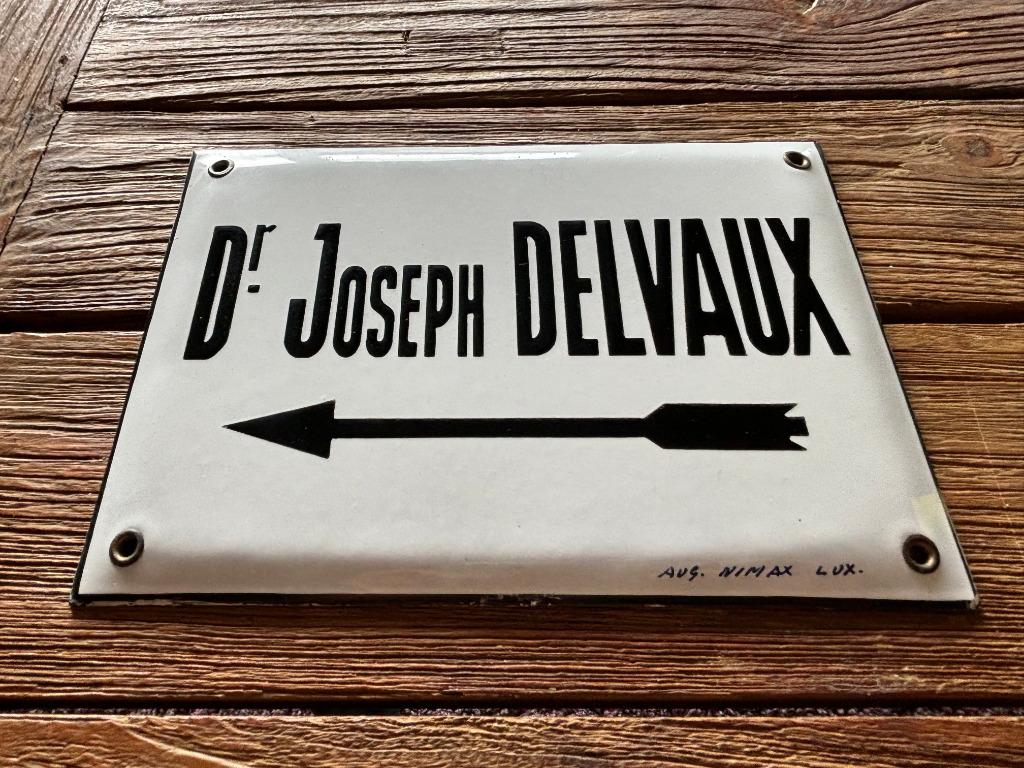 Plaque émaillée Dr DELVAUX Luxembourg 1930, Verzamelen, Verzenden