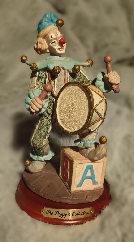 figurine de clown de cirque avec tambour, Enlèvement ou Envoi, Utilisé