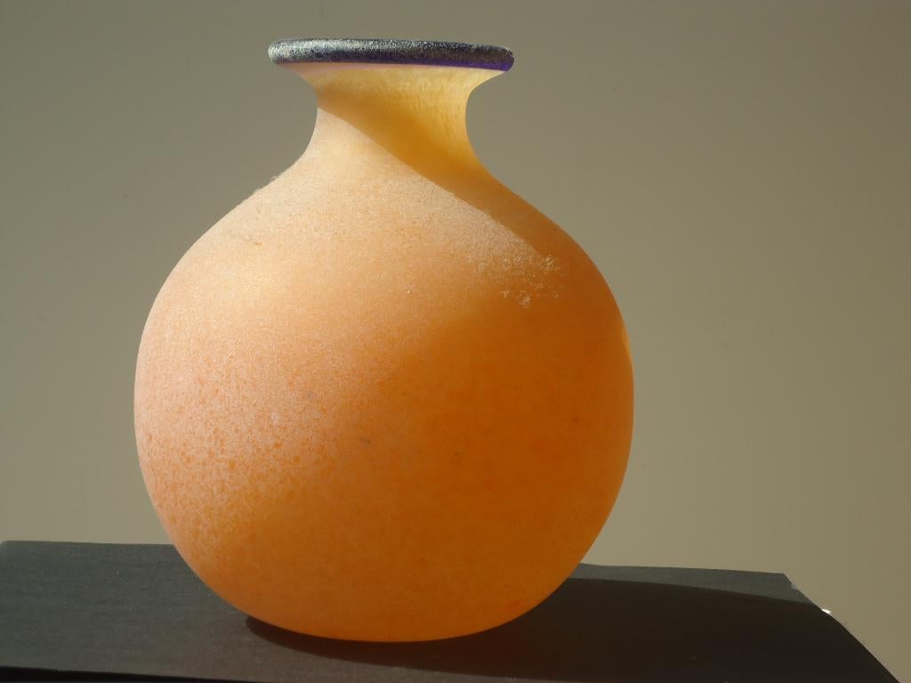 VTG Murano glass vaas jaren '70/ '80 voor Coudenberg Brussel, Enlèvement ou Envoi