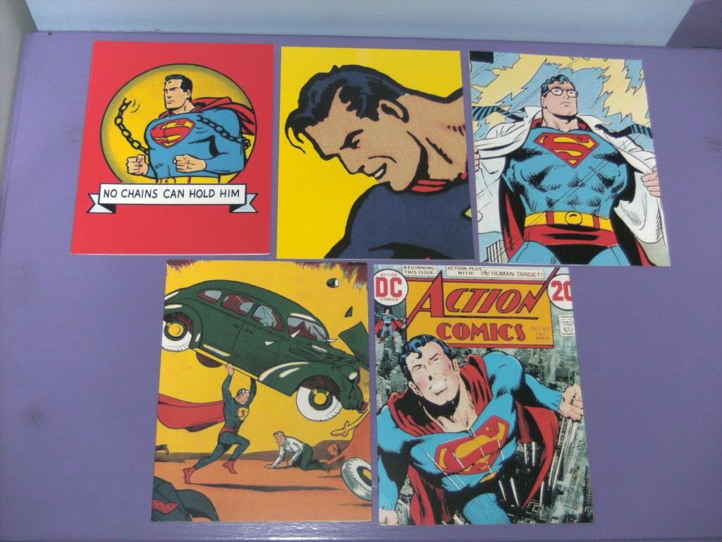 5 Vintage kaarten van superman. (1998), Collections, Personnages de BD, Enlèvement ou Envoi, Super héros, Neuf, Image, Affiche ou Autocollant