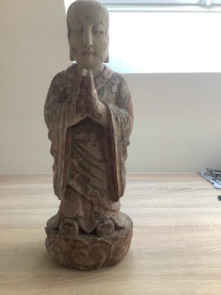 Te koop: houten Boeddha, Ophalen