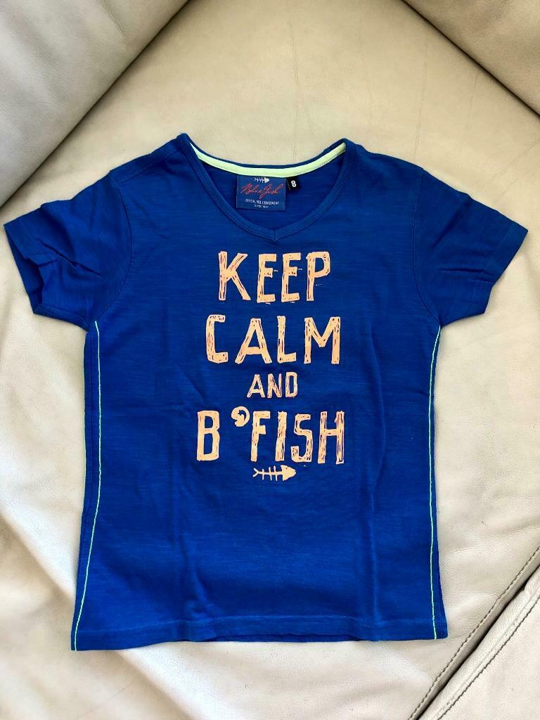 T-shirt bleu Blue Fish - taille 8 ans, Garçon, Comme neuf, Envoi, Blue Fish