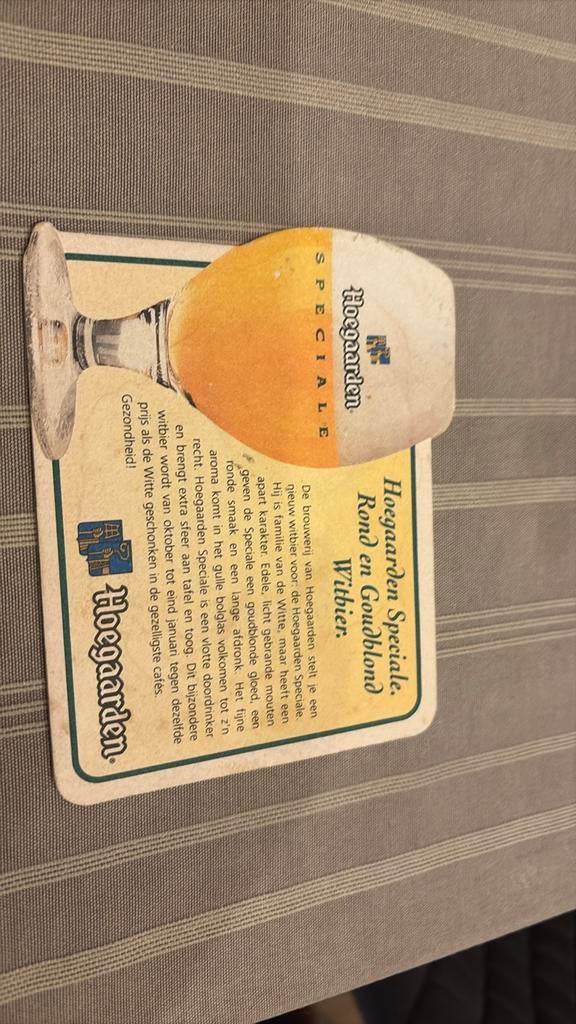 Ancien tapis à bière Hoegaarden, Enlèvement ou Envoi, Utilisé, Sous-bock