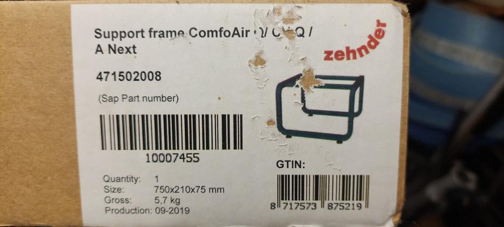 Support Zehnder ComfoAir (Neuf), Enlèvement