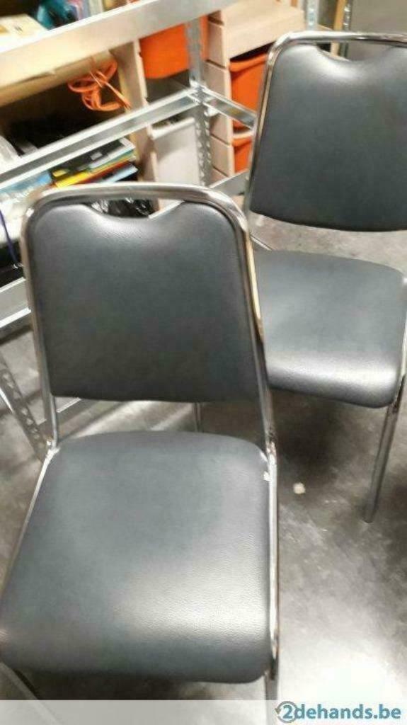 4 chaises de cuisine grises, Maison & Meubles, Chaises, Enlèvement ou Envoi, Utilisé, Gris, Quatre