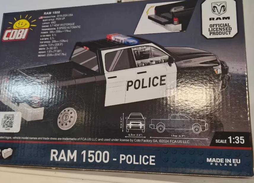 Cobi bouwstenen set RAM 1500 Police (1:35), Kinderen en Baby's, Ophalen of Verzenden, Nieuw