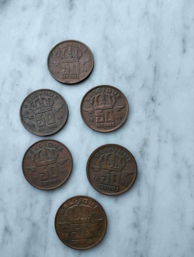 50 Centiem, België, Koning Boudewijn, Koning A lbert ll, Enlèvement ou Envoi