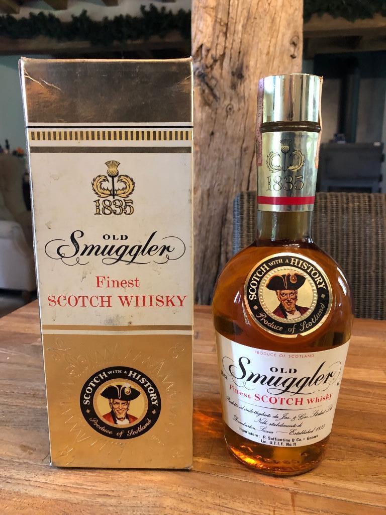 whisky old smuggler 1970s, Verzamelen, Ophalen of Verzenden, Zo goed als nieuw, Vol