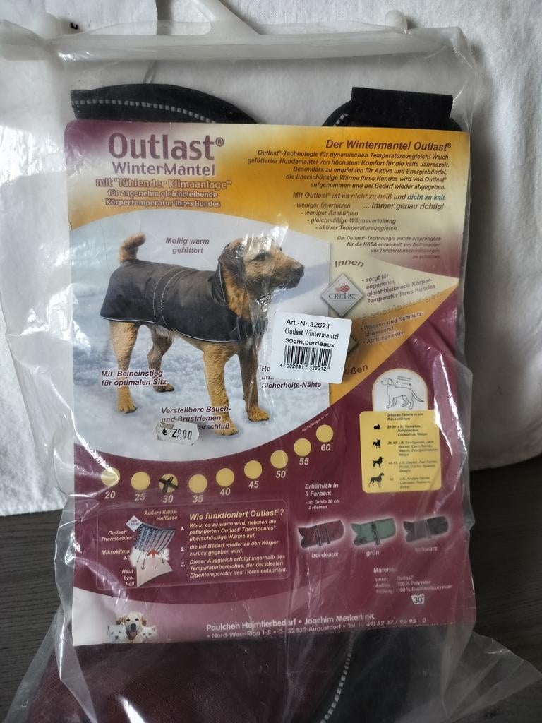 wintermantel voor honden  30 cm, Dieren en Toebehoren, Ophalen, Nieuw, Hondenjas