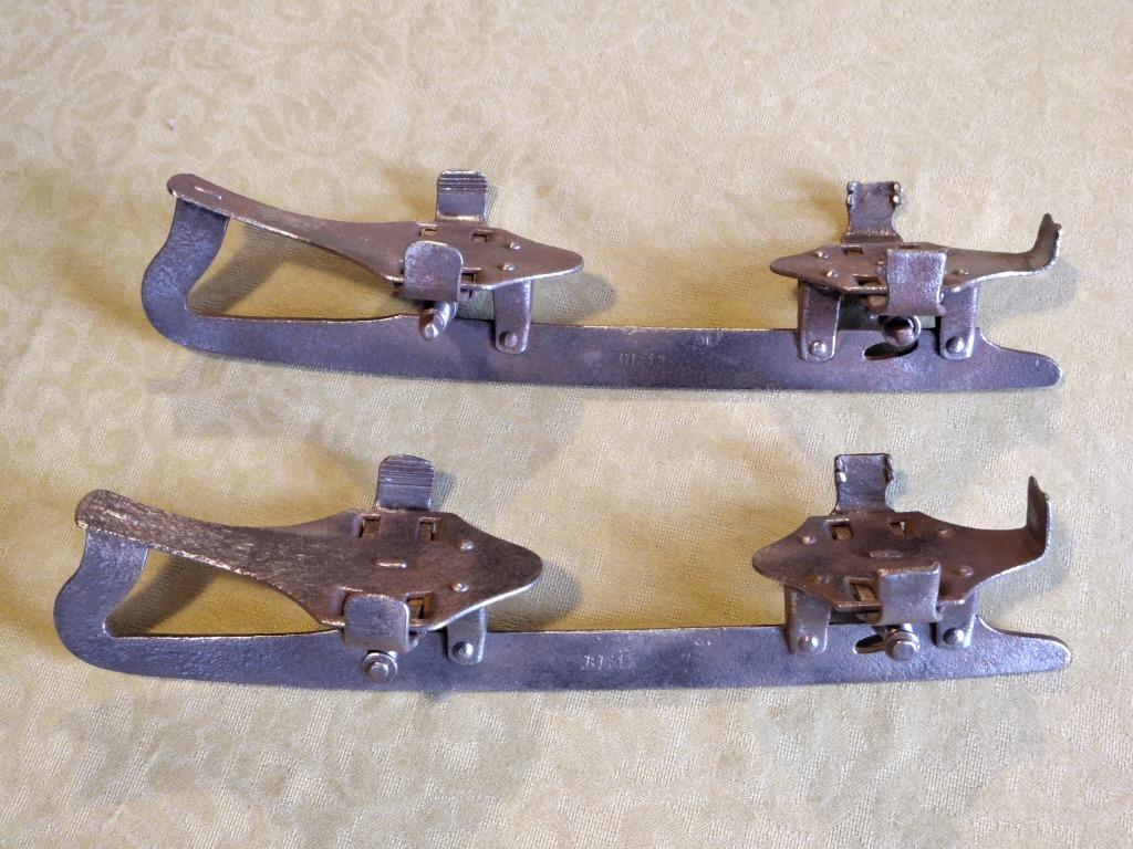 Antieke metalen ijsschaatsen Blitz, Ophalen of Verzenden