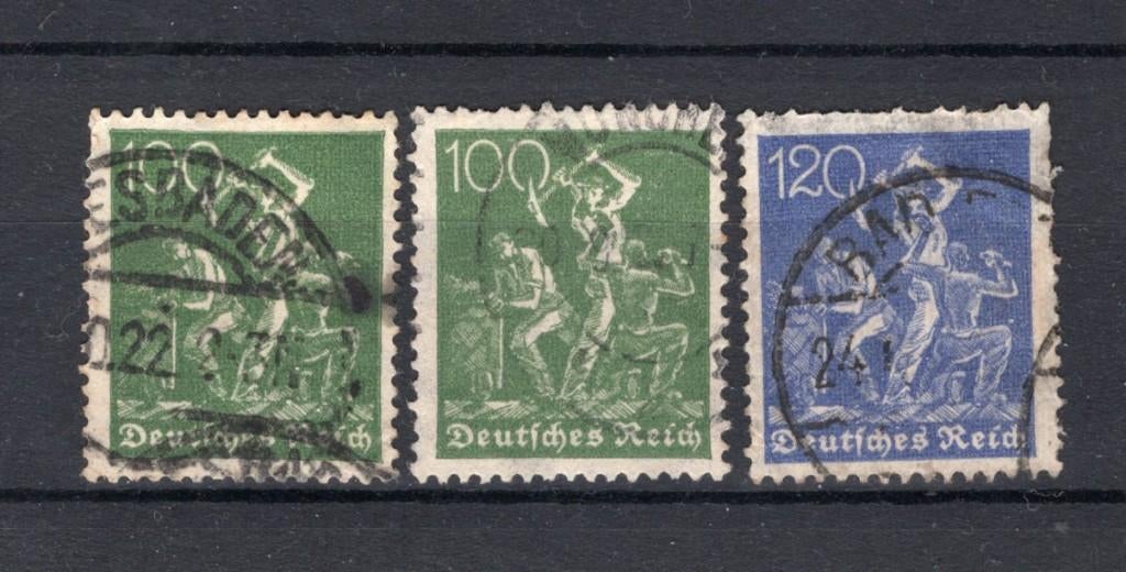 Deutsches Reich Yt. 170/171 estampillé, Enlèvement ou Envoi, Affranchi
