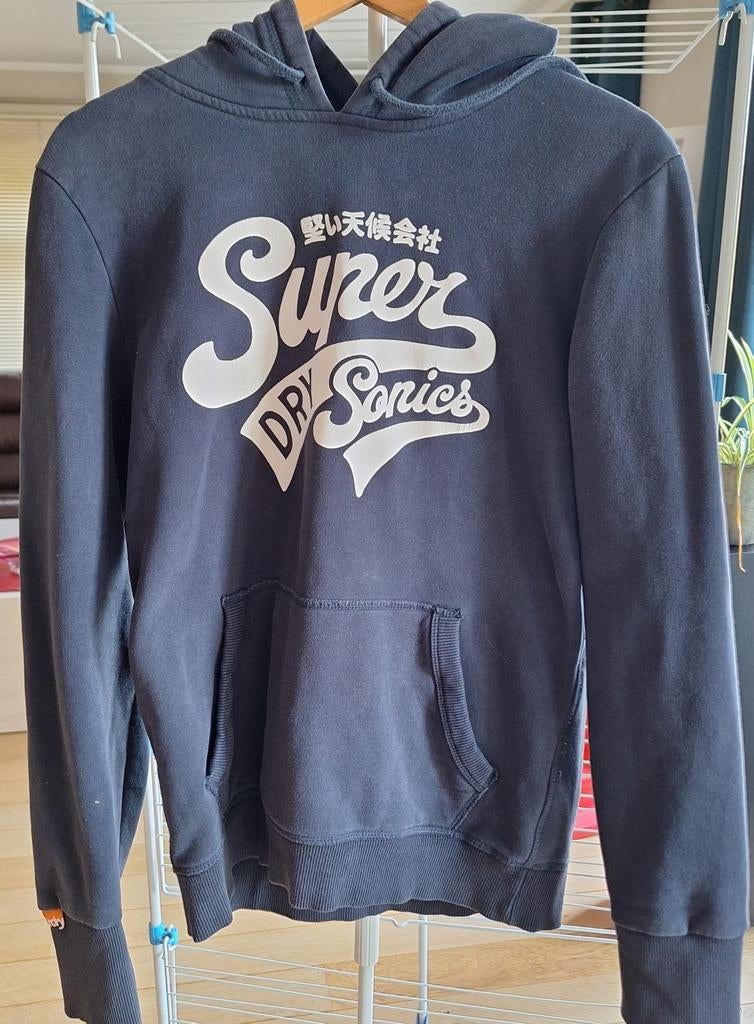 Sweat à capuche pour femmes de la marque SuperDry, Enlèvement ou Envoi, Comme neuf, Taille 42/44 (L), Bleu