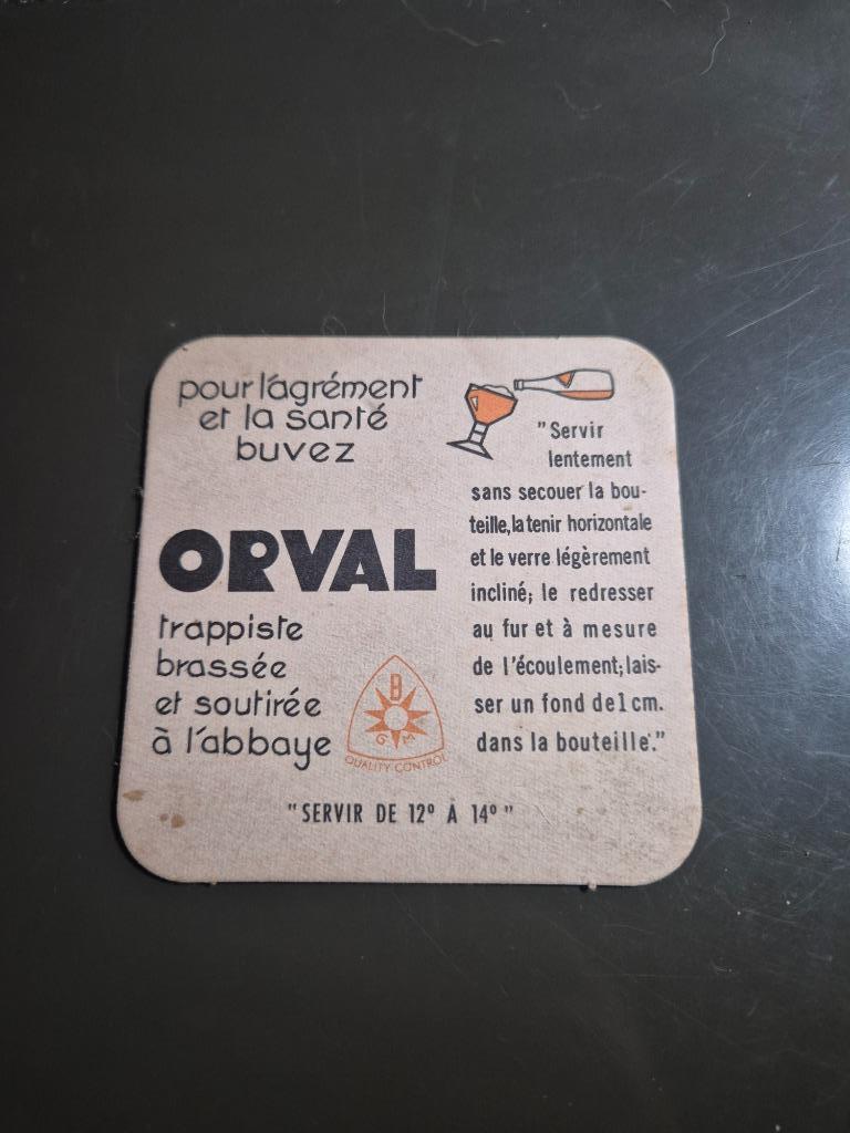 Sous bock Orval (modèle 1), Collections, Enlèvement ou Envoi, Utilisé, Sous-bock, Autres marques