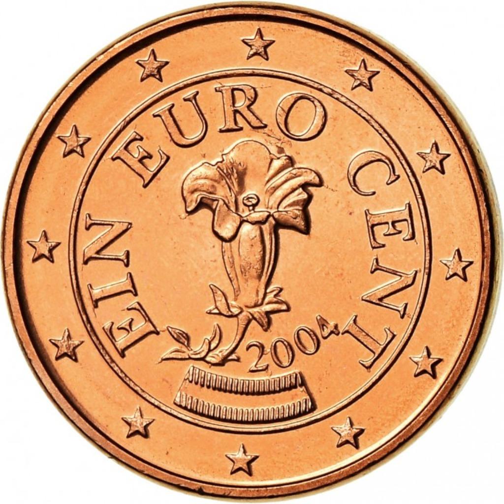 1 cent 2004 - Oostenrijk rechtstreeks uit de  UNC ROL, Verzenden, Oostenrijk, 1 cent, Losse munt