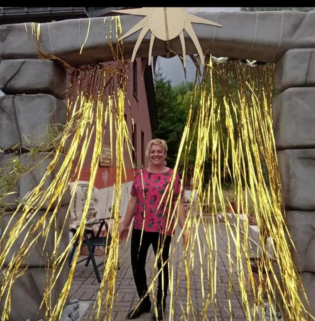 Boog in steenlook roestvrij staal/epoxie.zonder slingers, Ophalen