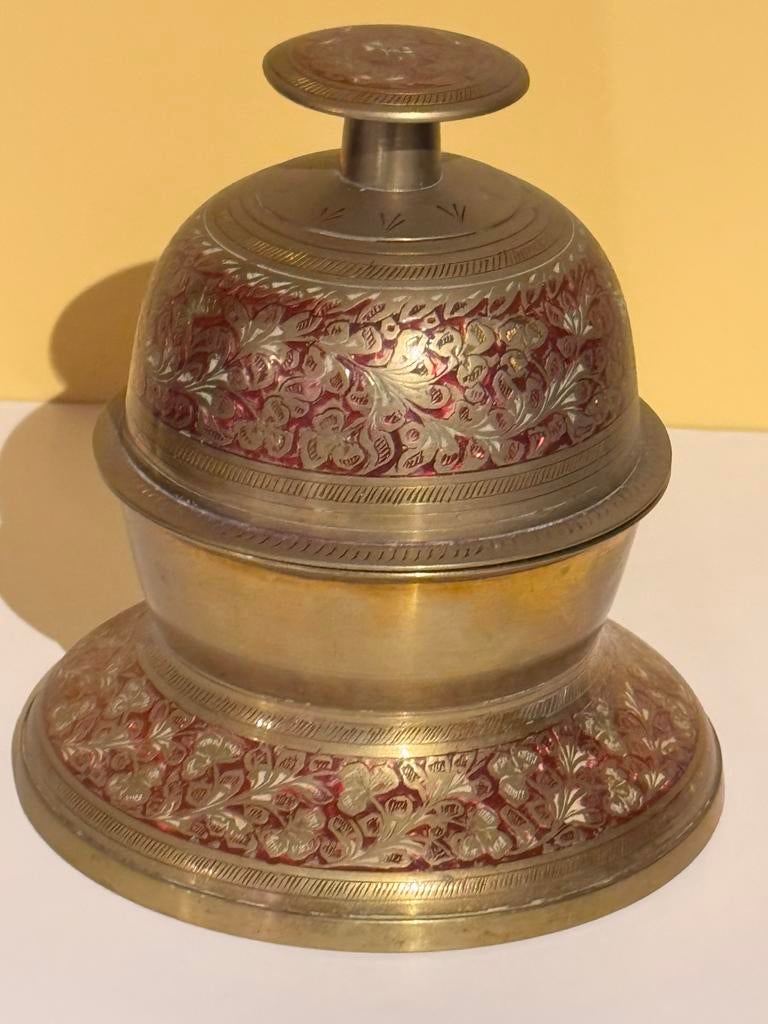 Indiase klauwbel / tafelgong, Antiquités & Art, Curiosités & Brocante, Enlèvement ou Envoi
