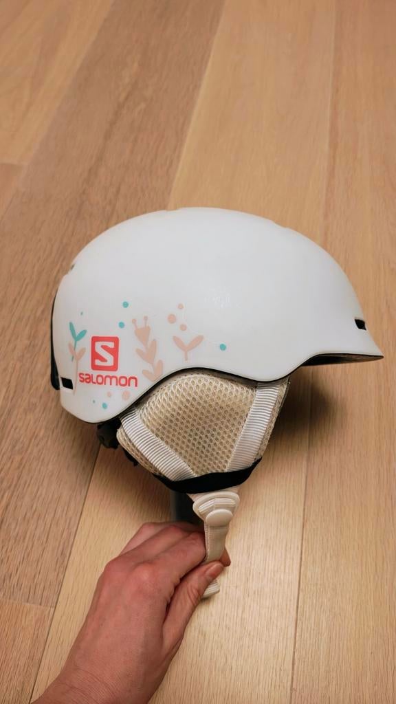 Skihelm kind Salomon maat S wit 49-53cm, Gebruikt, Overige typen, Ski, Salomon