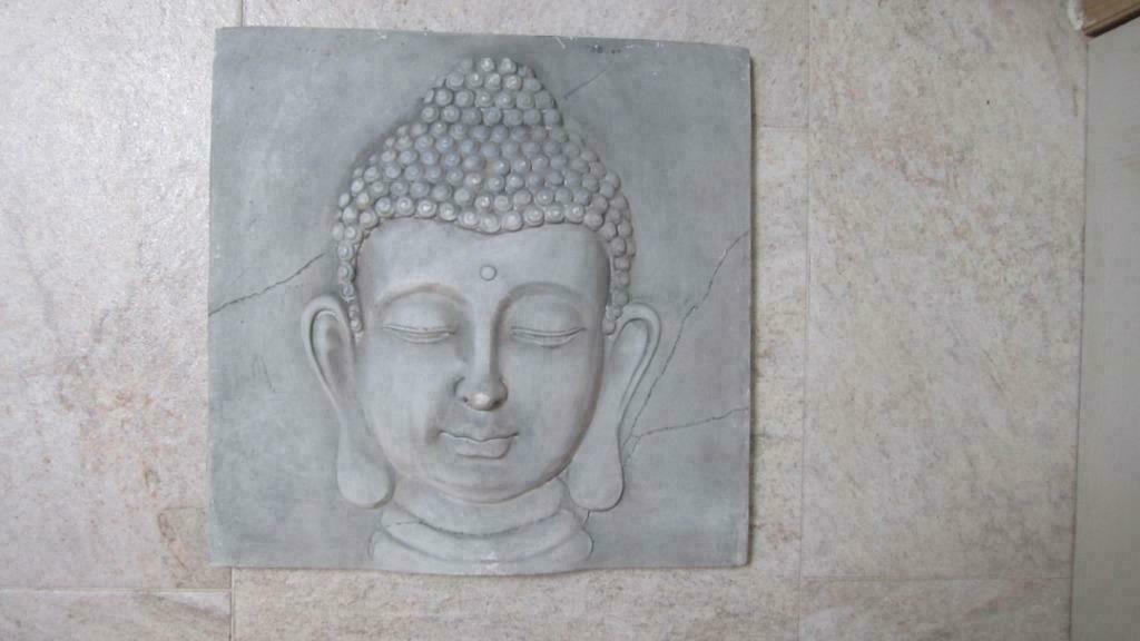 CADRE BOUDDHA EN RELIEF IMITATION PIERRE BLEUE 38 CM X 38 CM, Jardin & Terrasse, Enlèvement ou Envoi, Neuf