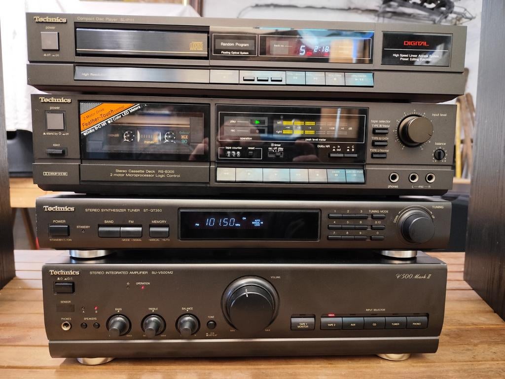 Technics-set met luidsprekers 120w, TV, Hi-fi & Vidéo, Chaîne Hi-fi, Enlèvement, Lecteur CD