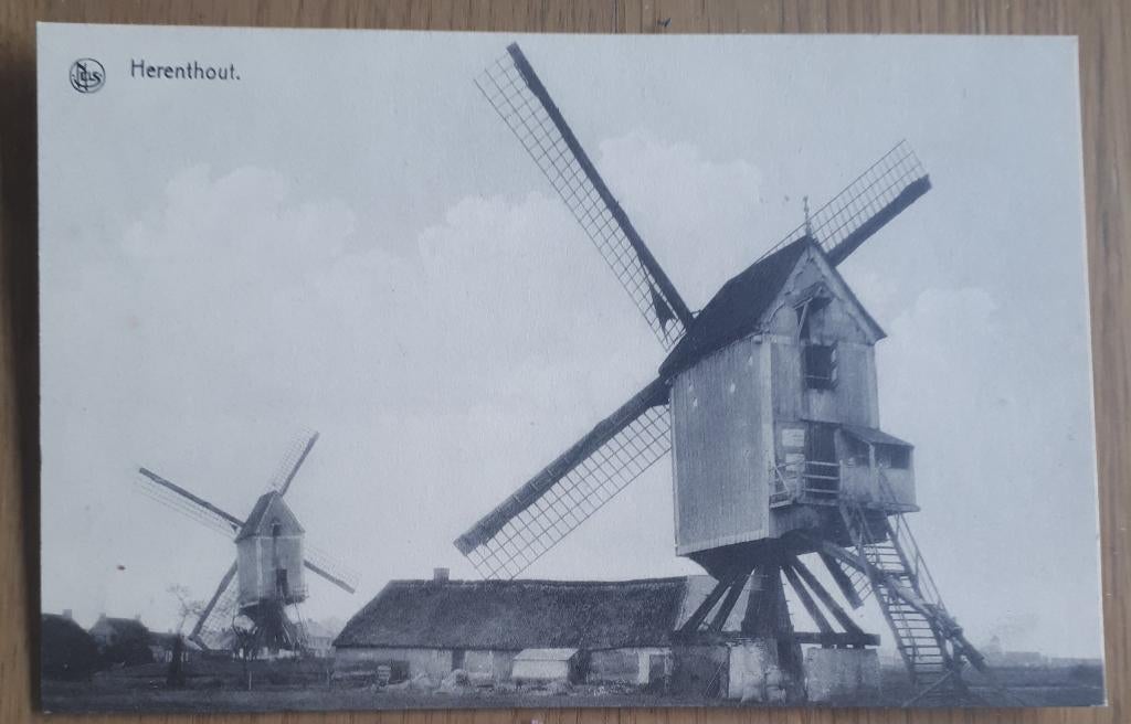 HERENTHOUT : Postkaart 2 WINDMOLENS uitg.Thill, Verzamelen, Verzenden, 1920 tot 1940, Antwerpen