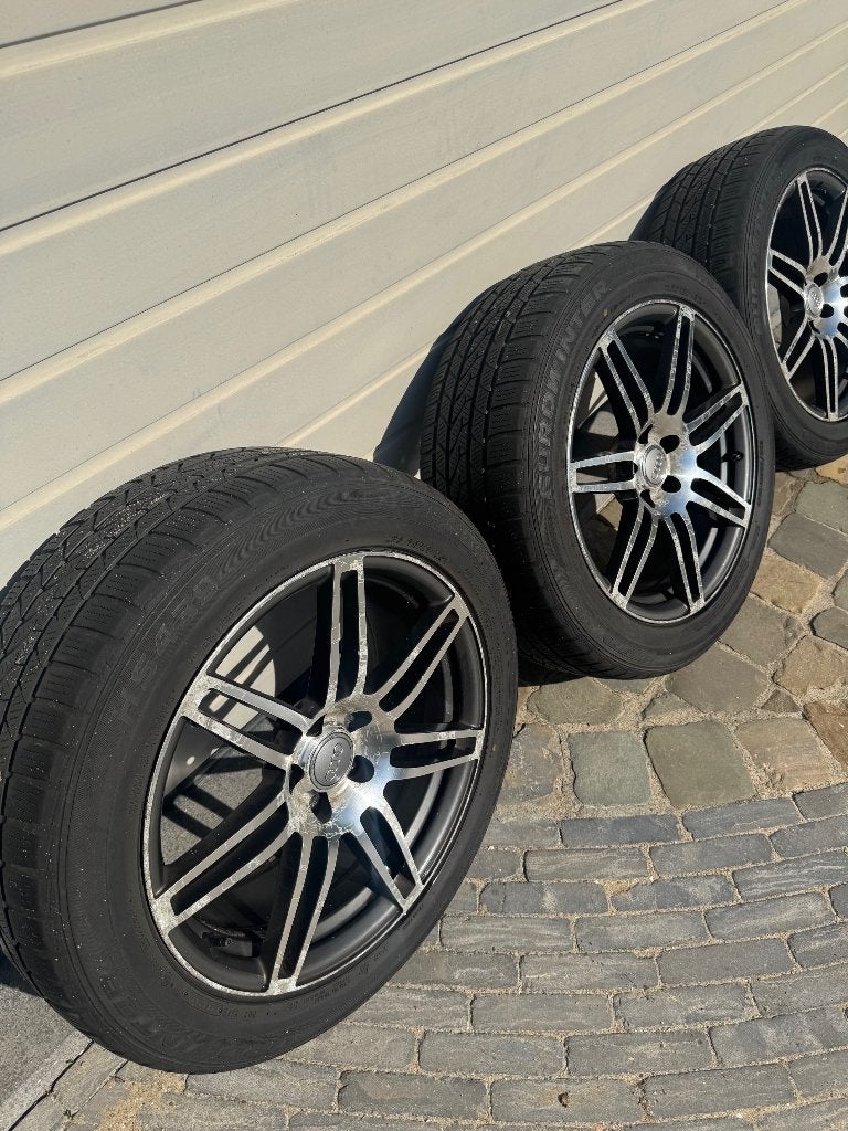 Audi velgen met winterbanden 19 inch, Gebruikt, Velg(en), Winterbanden, 235 mm
