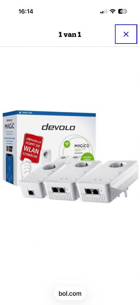 Devolo MAGIC 2 - kit - 2400 Mbit/s Ethernet LAN Wi-Fi Wit 3, Computers en Software, Ophalen, Gebruikt, Devolo