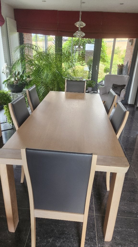 TABLE DE SALLE A MANGER ET  SES 6 CHAISES ASSORTIES, Maison & Meubles, Enlèvement, Utilisé, 50 à 100 cm, Chêne