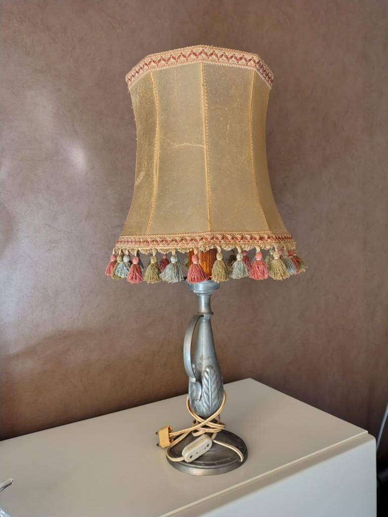 Tafellamp tin, Huis en Inrichting, Lampen | Tafellampen, Ophalen, Gebruikt
