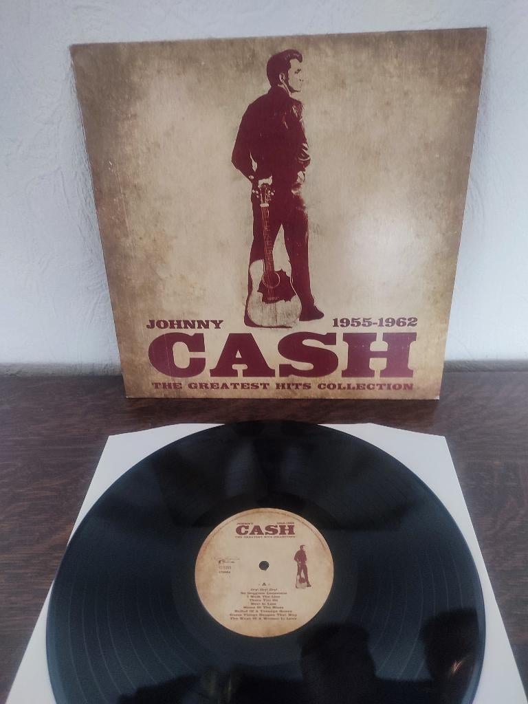 JOHNNY CASH – 1955-1962 The Greatest Hits Collection, Avec pochette intérieure, Enlèvement ou Envoi, Comme neuf, 12 pouces