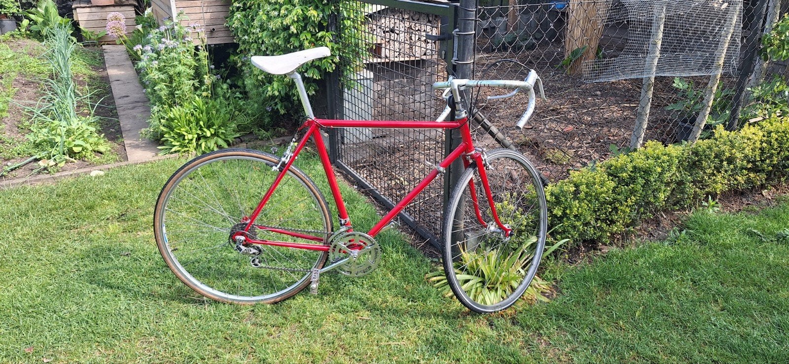 Retro koers fiets uit de jaren 70, Fietsen en Brommers, 28 inch, Gebruikt, 10 tot 15 versnellingen, Velgrem