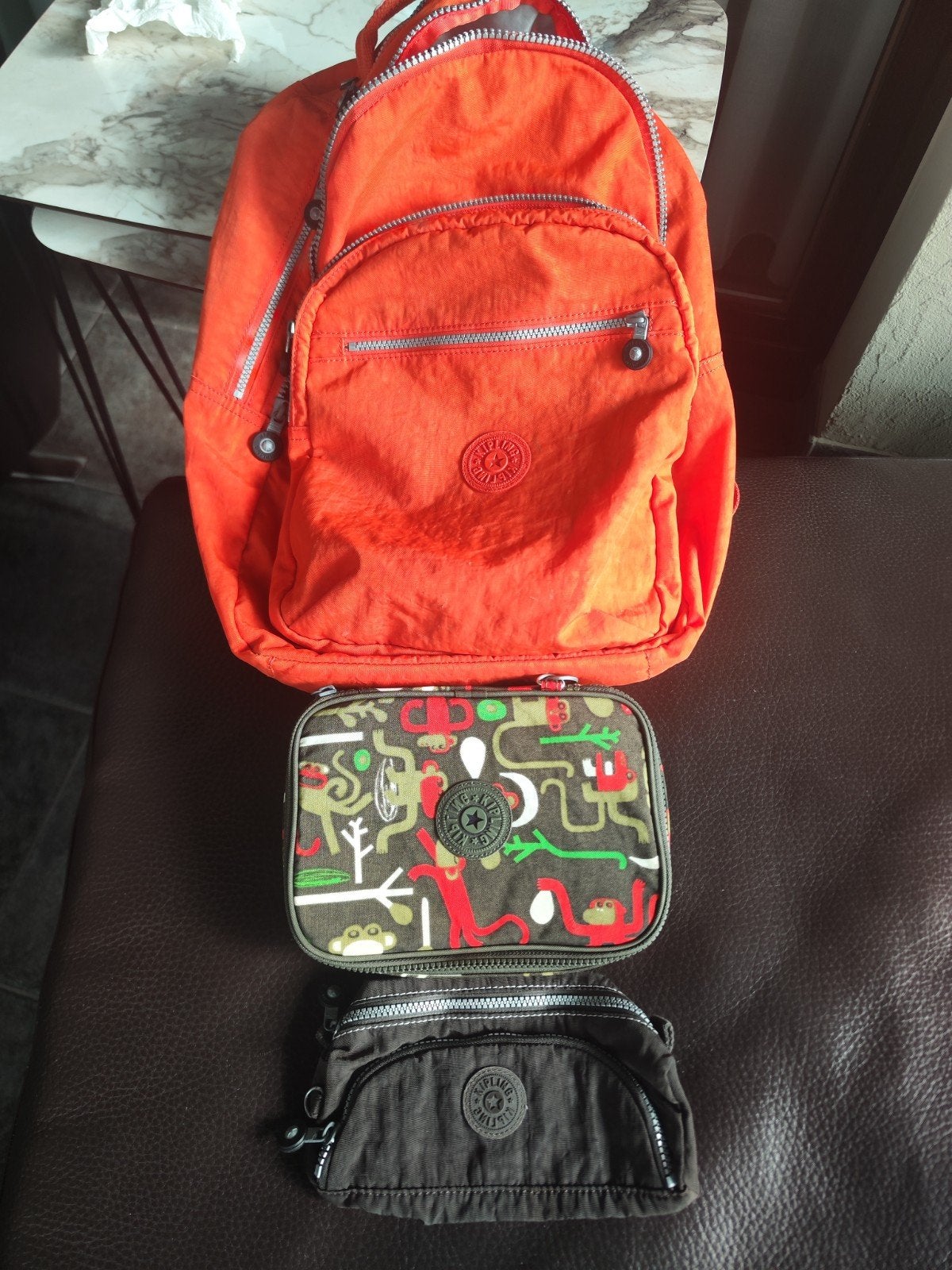 Kipling - Rugzak + 2 tassen, Ophalen, Gebruikt, Kipling