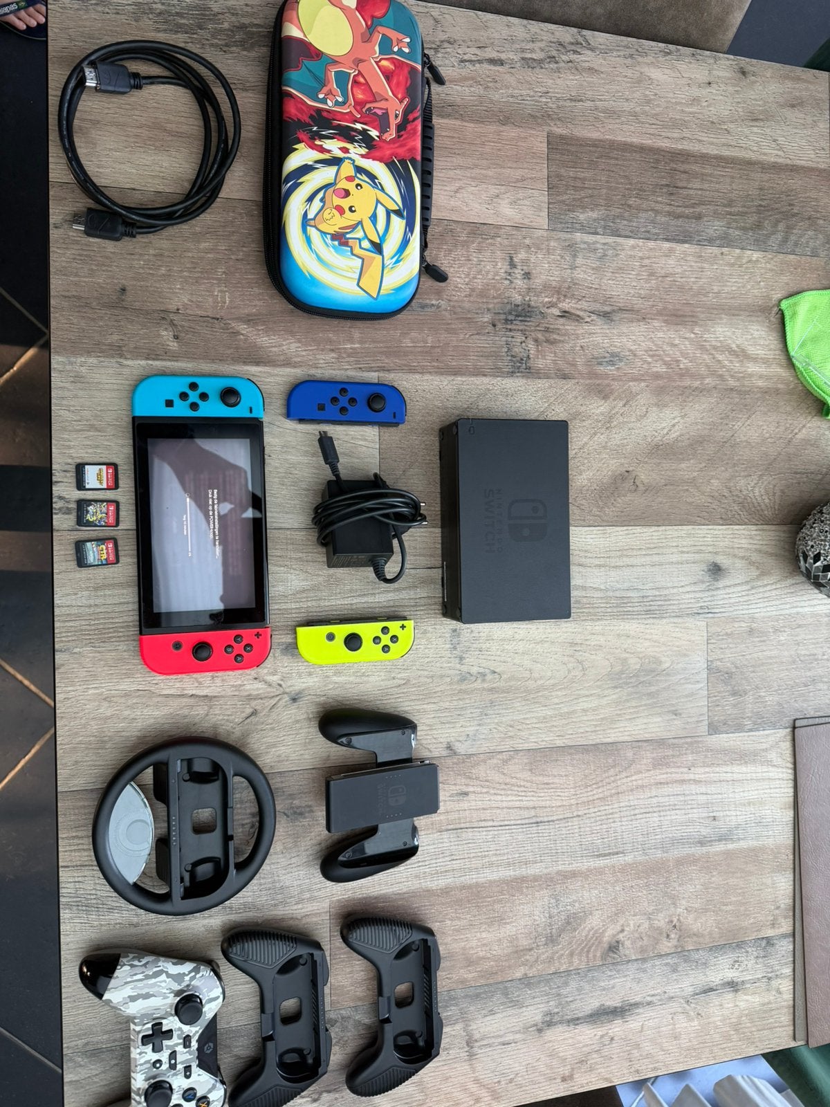 Nintendo Switch V1 + Games + Veel Accessoires, Enlèvement, Comme neuf