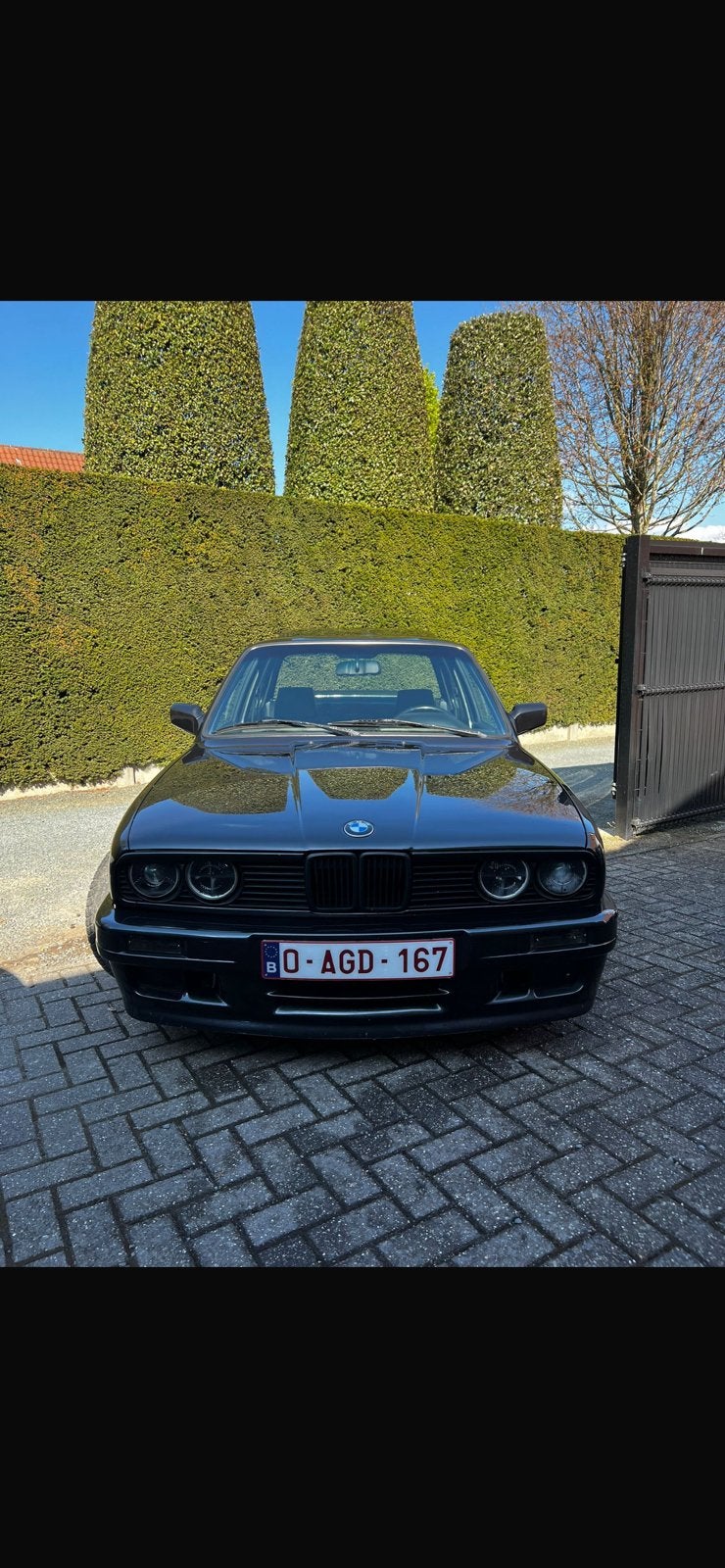 Bmw e30 m tech 2, Auto's, BMW, Zwart, 3 Reeks, Achterwielaandrijving, Stof