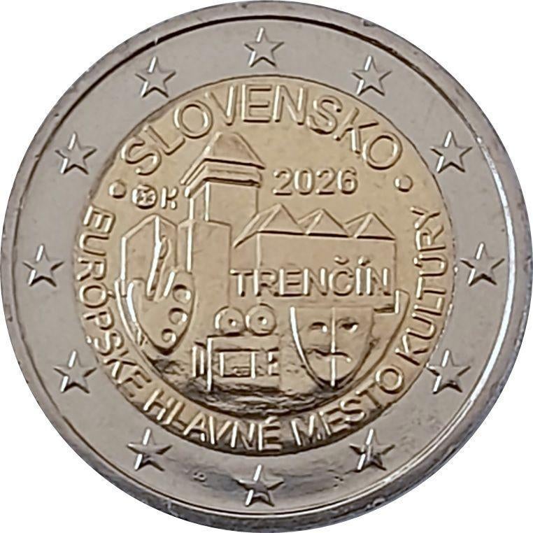 2 euro Slowakije 2026 'Trenčín', Postzegels en Munten, Ophalen of Verzenden, Slowakije, 2 euro, Losse munt