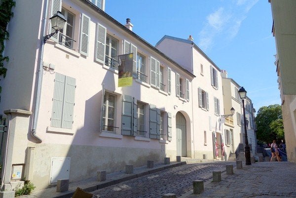 12 Rue Cortot, Montmartre Paris, nu Musée de Montmartre, Antiek en Kunst, Kunst | Schilderijen | Modern, Stadsgezicht, Olieverf