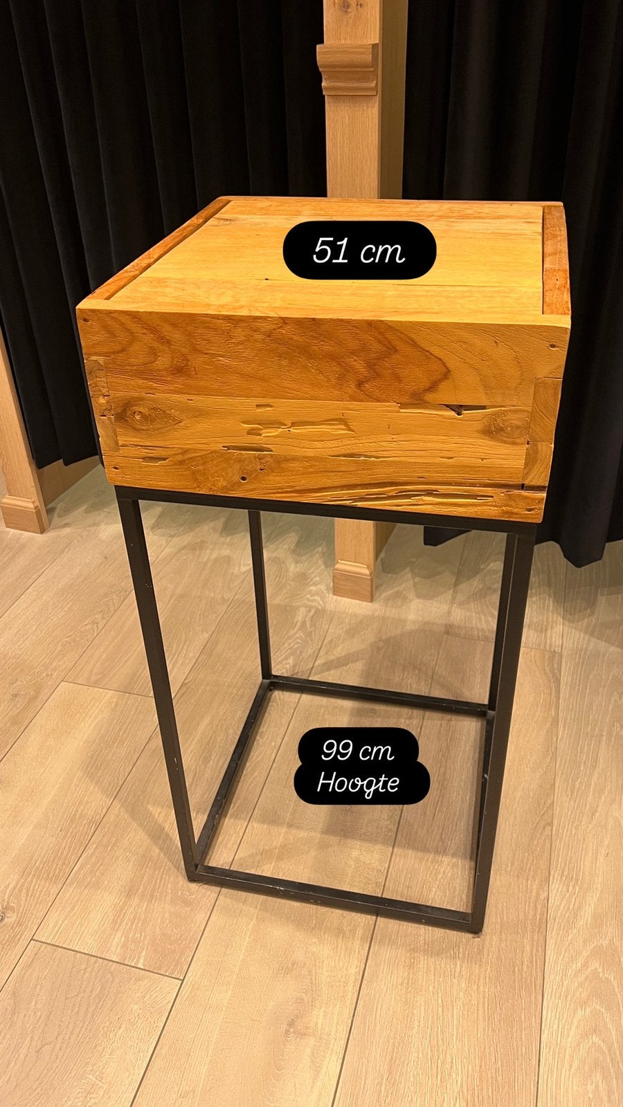 Decoratieve staande tafel blokje met opberg, Ophalen
