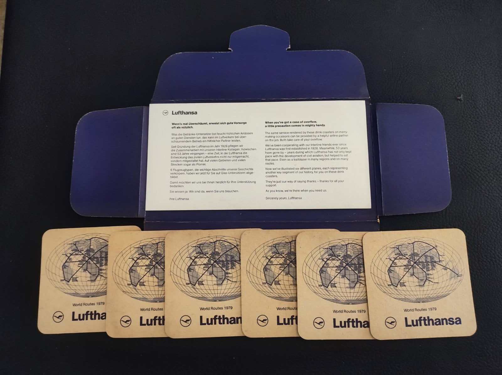 Onderzetters Lufthansa 1979, Verzamelen, Ophalen of Verzenden, Nieuw