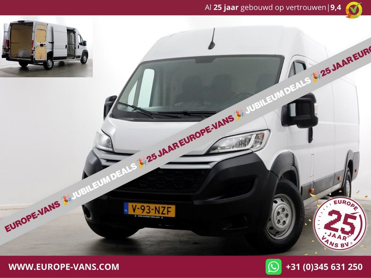 Citroën Jumper 2.2 BlueHDi 165pk L4H2 Airco/Navi/Camera 06-2, Auto's, Bestelwagens en Lichte vracht, Citroën, Wit, Onderhoudsboekje